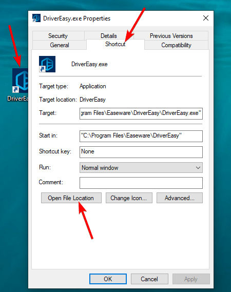 Open portable version file location